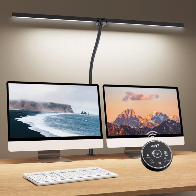 cep LED desk lamp ALBATROSS, clamp base, black, 1100 lumens